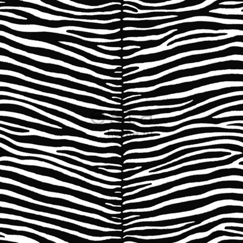 Non-woven wallpaper zebra black white